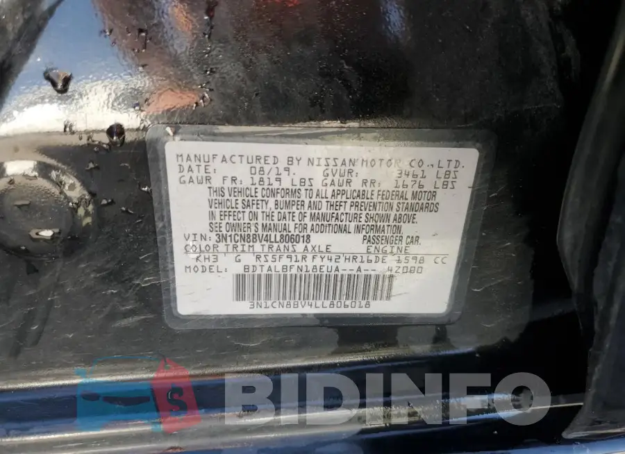 3N1CN8BV4LL806018 Photo# 13
