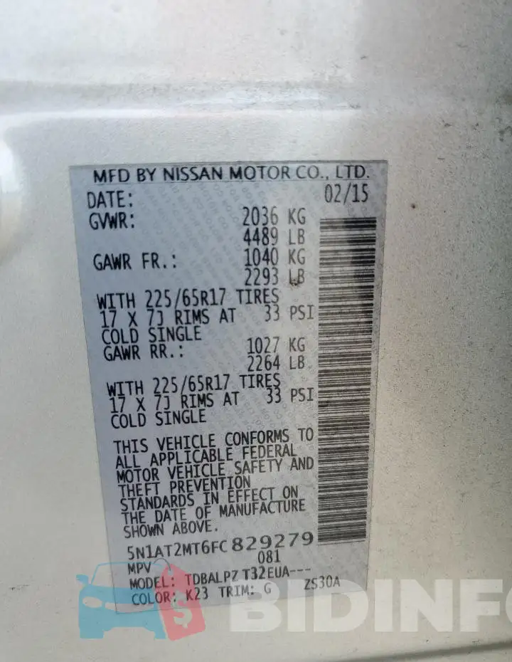 5N1AT2MT6FC829279 Photo# 13