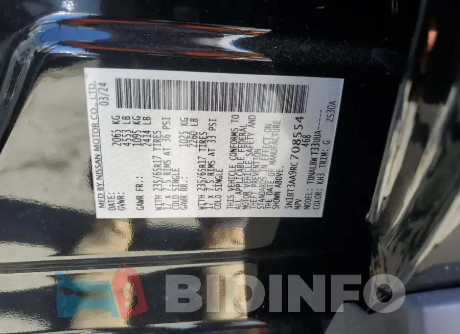 5N1BT3AA9RC708554 Photo# 13
