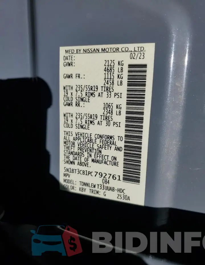 5N1BT3CB1PC792761 Photo# 14