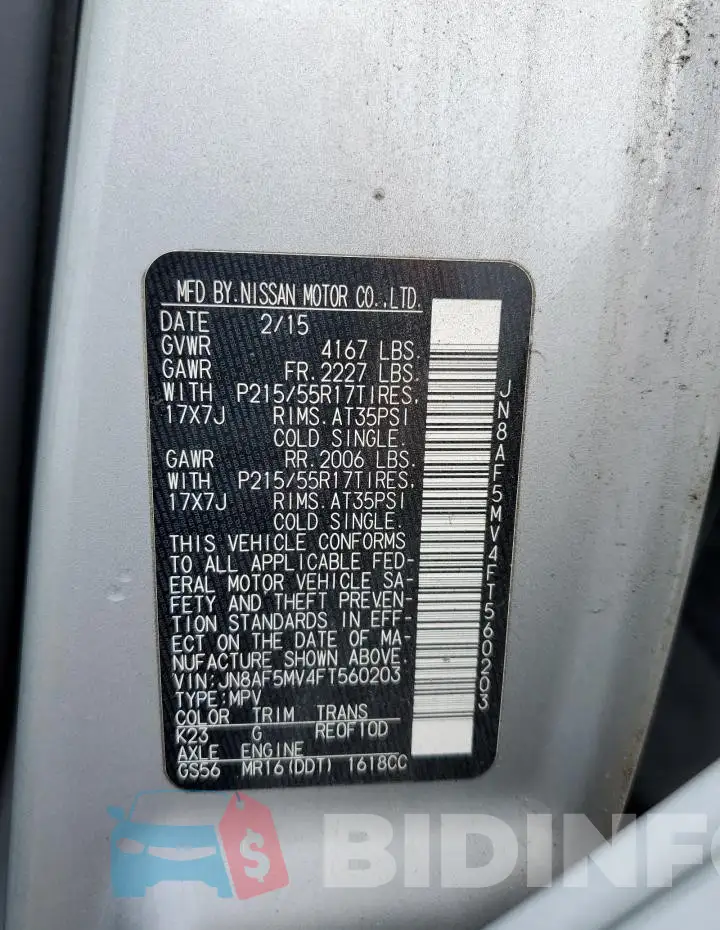 JN8AF5MV4FT560203 Photo# 12