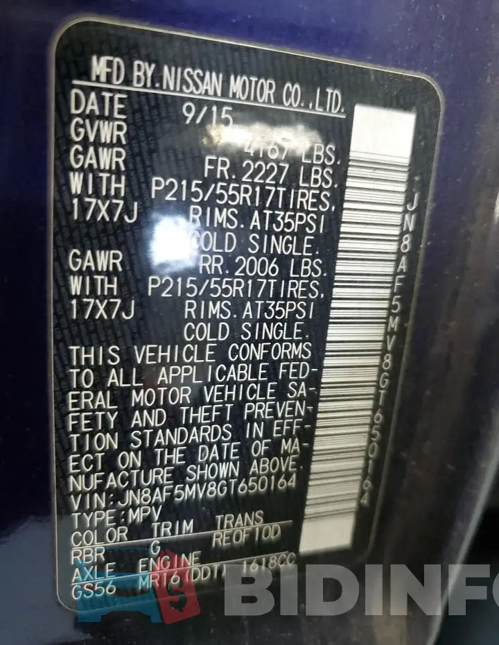 JN8AF5MV8GT650164 Photo# 12
