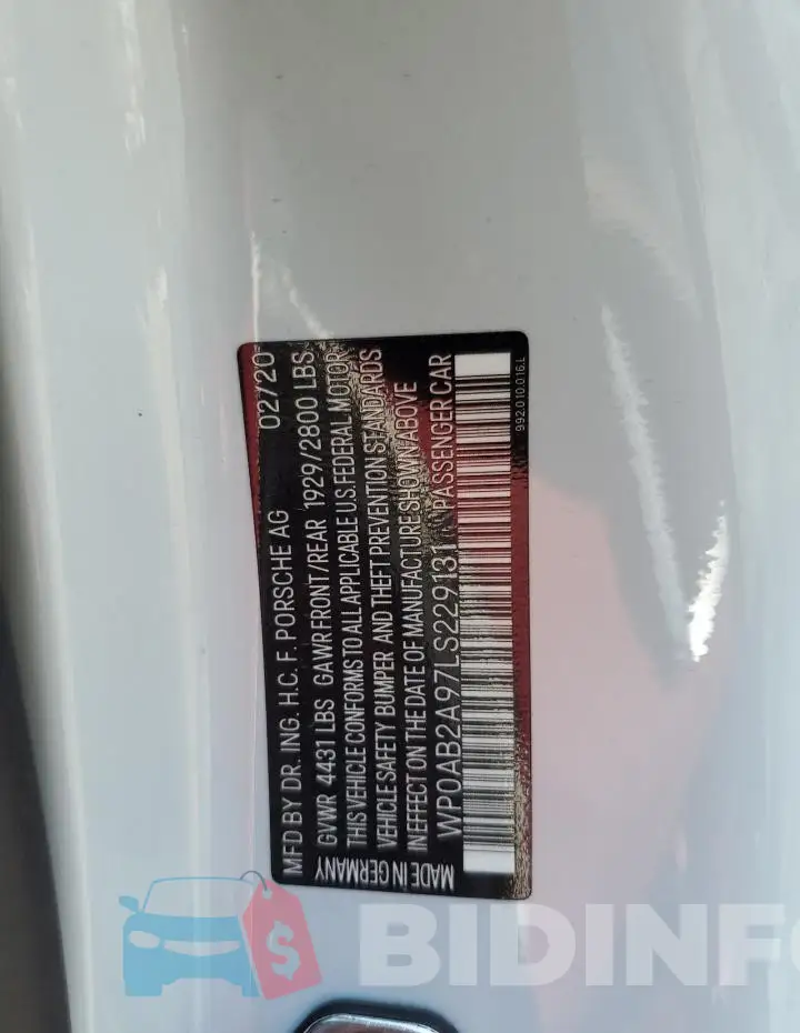 WP0AB2A97LS229131 Photo# 12