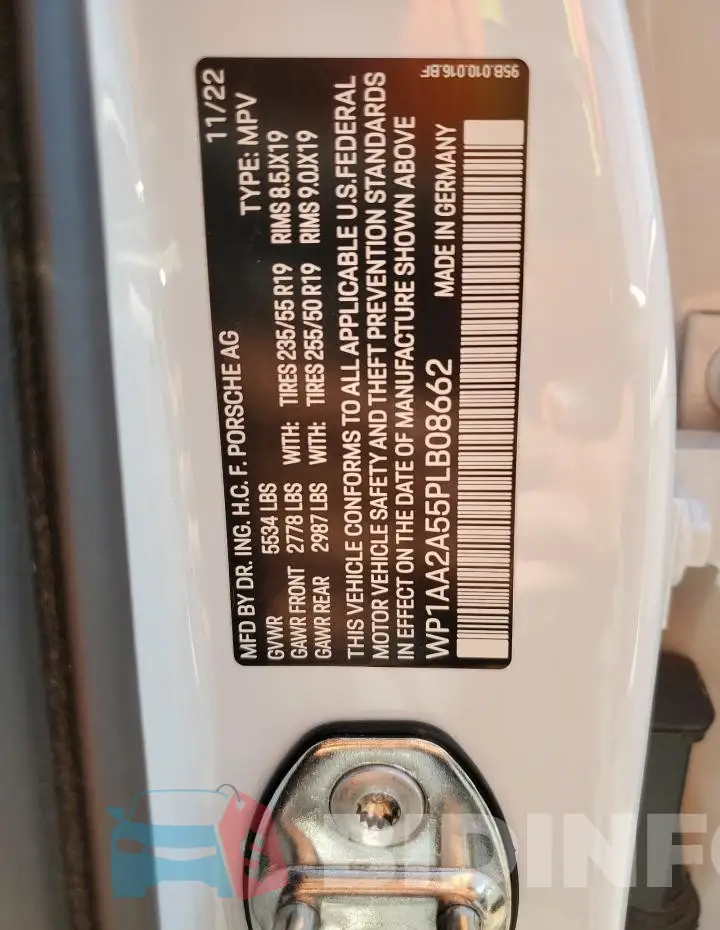 WP1AA2A55PLB08662 Photo# 13