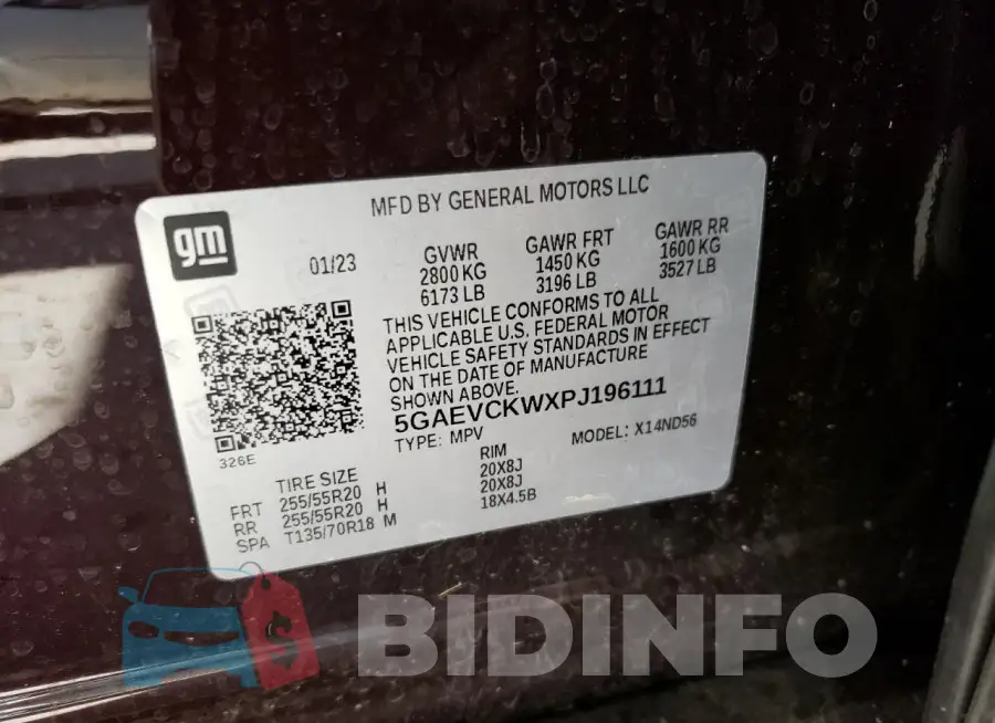 5GAEVCKWXPJ196111 Photo# 13