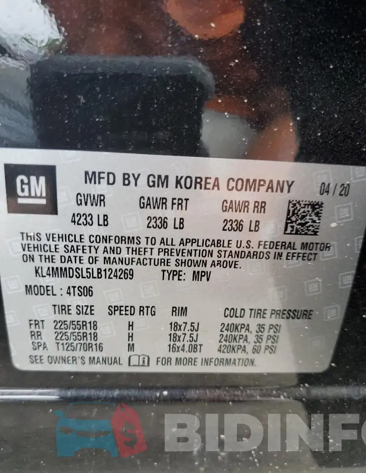 KL4MMDSL5LB124269 Photo# 13