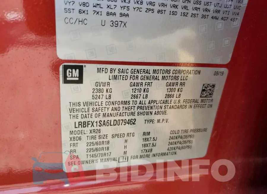 LRBFX1SA6LD079462 Photo# 13