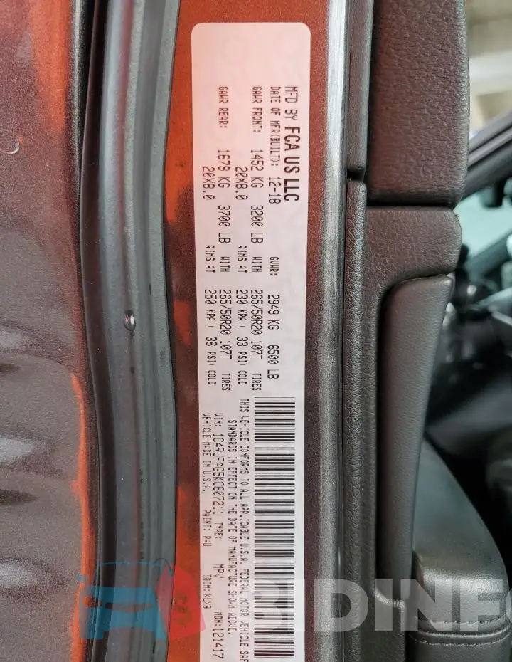1C4RJFAG5KC607211 Photo# 13