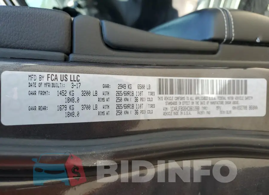 1C4RJFBG6HC861288 Photo# 13