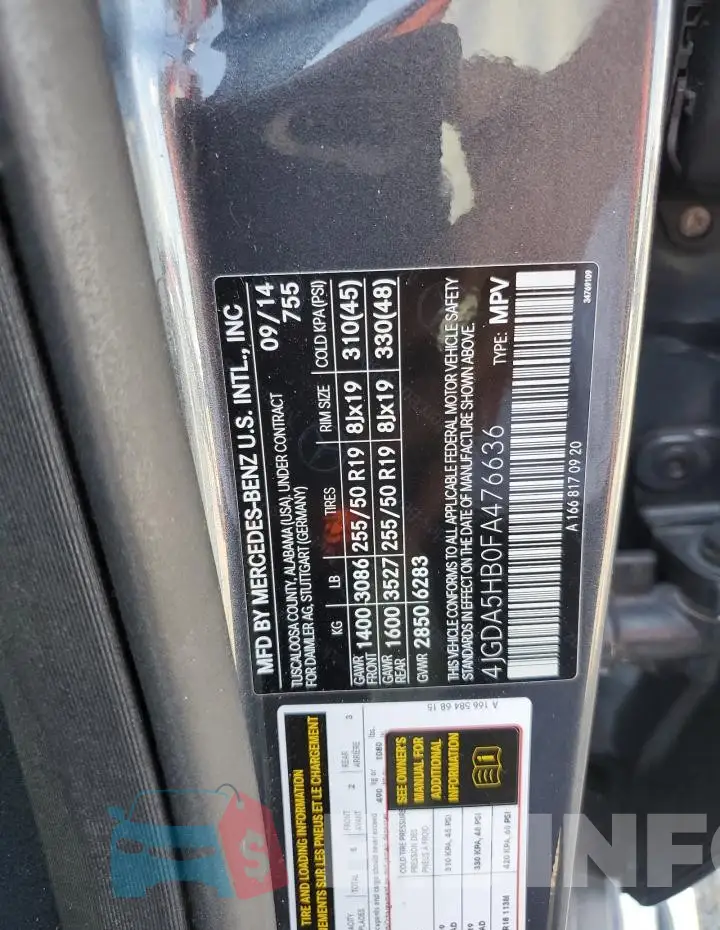 4JGDA5HB0FA476636 Photo# 14