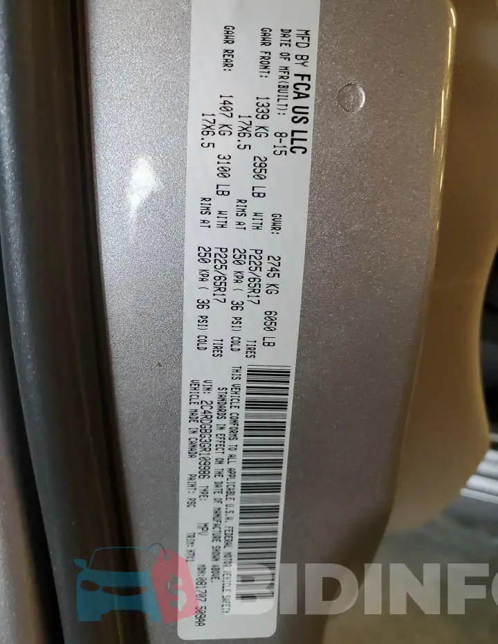 2C4RDGBG3GR109986 Photo# 13