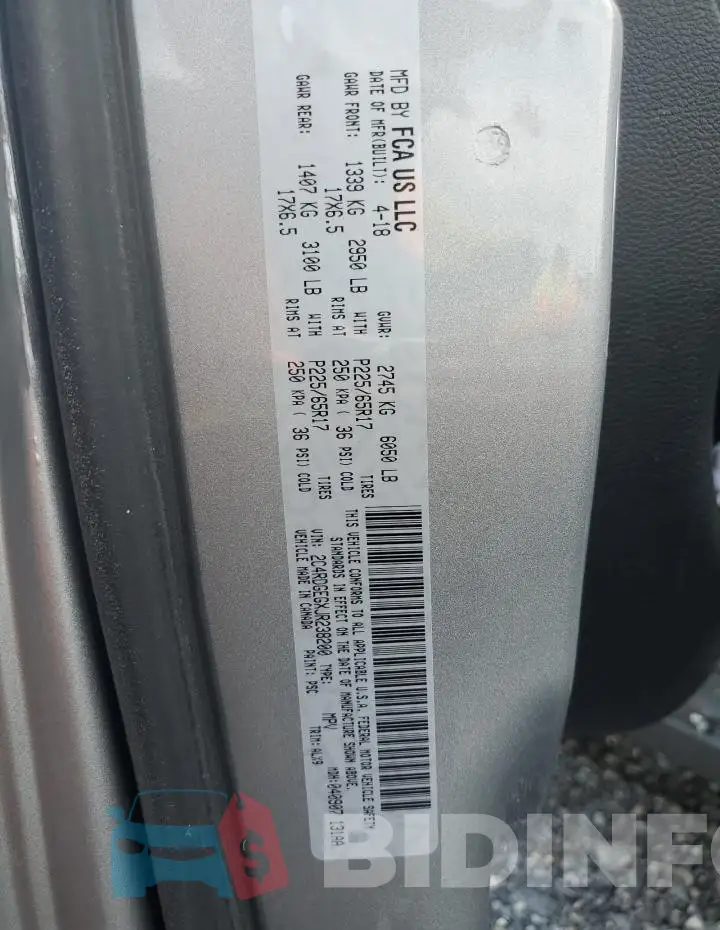 2C4RDGEGXJR238200 Photo# 13