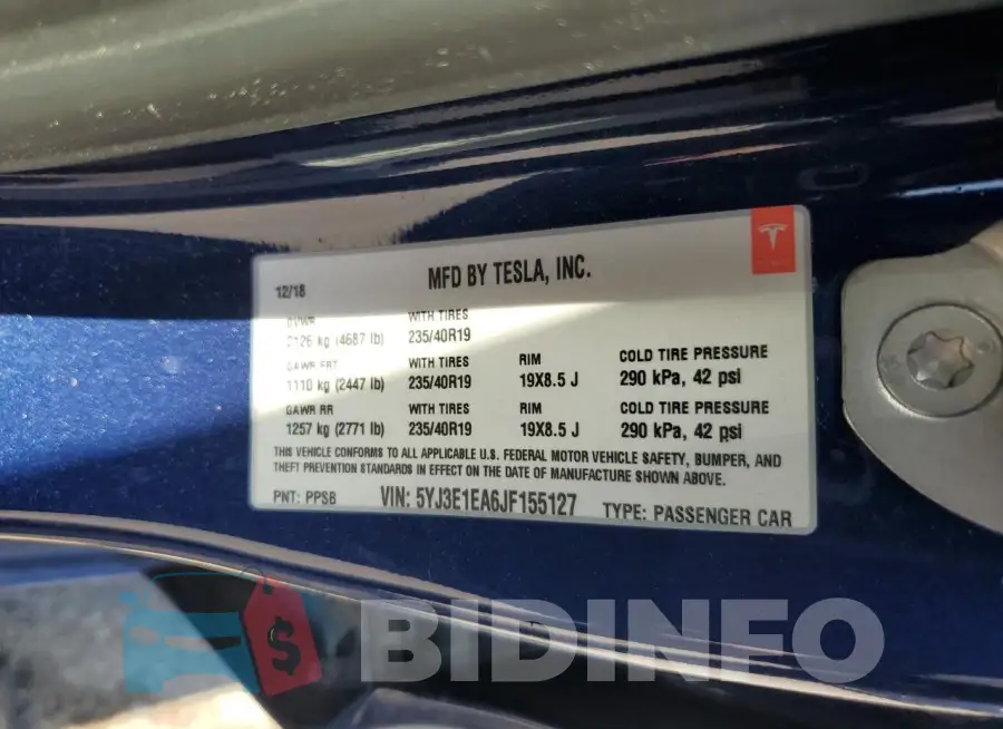 5YJ3E1EA6JF155127 Photo# 12