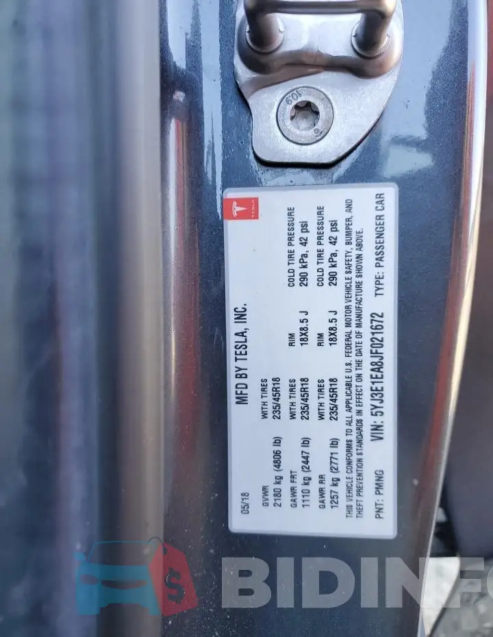 5YJ3E1EA8JF021672 Photo# 11