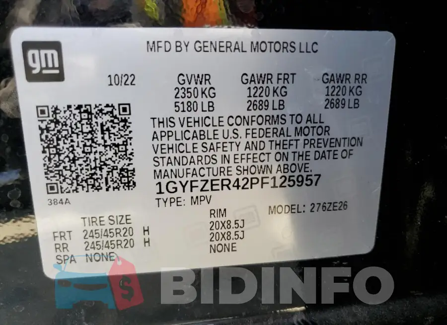 1GYFZER42PF125957 Photo# 12