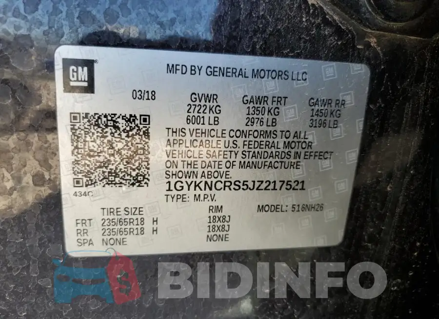 1GYKNCRS5JZ217521 Photo# 12