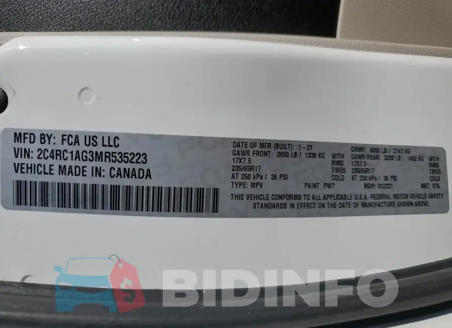 2C4RC1AG3MR535223 Photo# 14