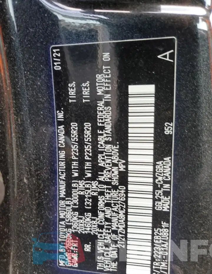 2T2YZMDA8MC276940 Photo# 12