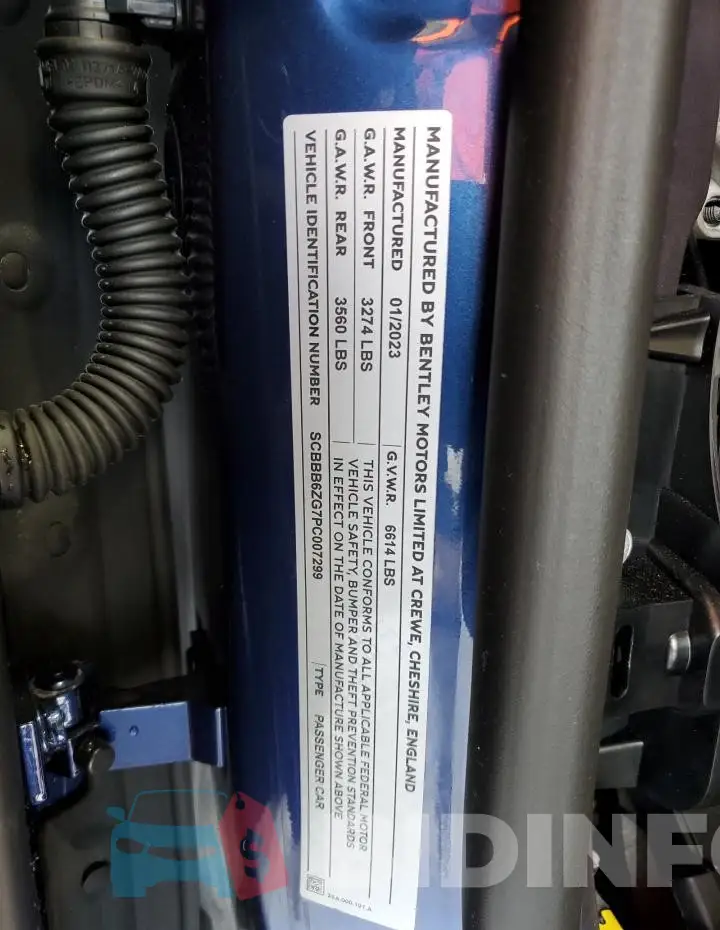 SCBBB6ZG7PC007299 Photo# 12