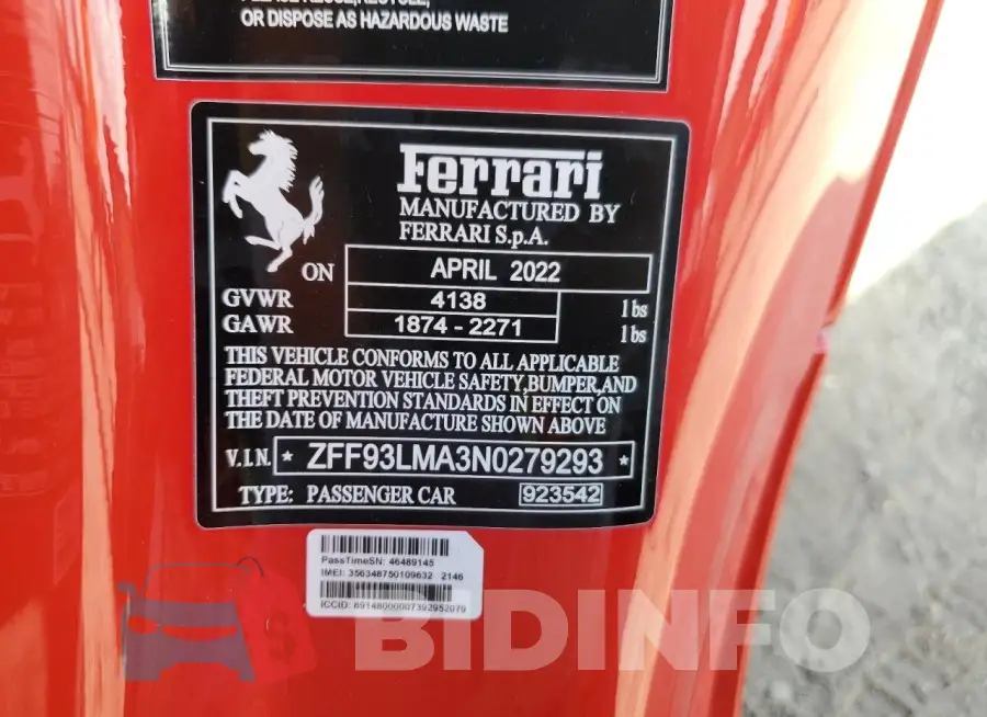 ZFF93LMA3N0279293 Photo# 12