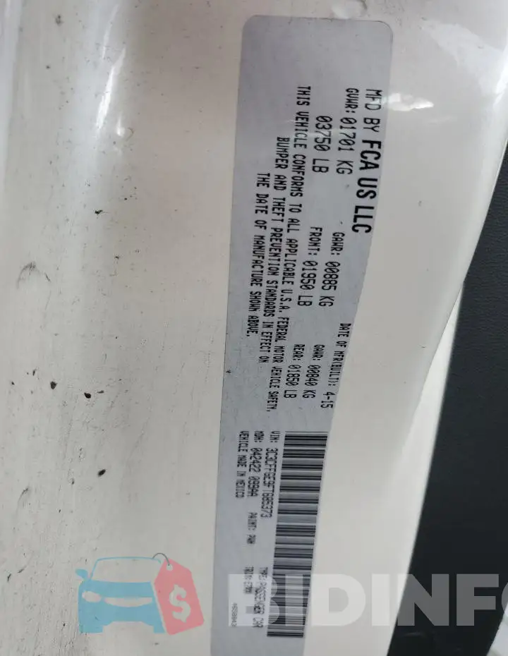 3C3CFFGE9FT685373 Photo# 12