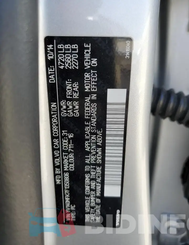 YV140MFK7F1350806 Photo# 12