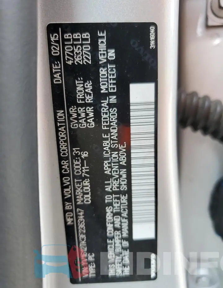 YV1612TK3F2363447 Photo# 12