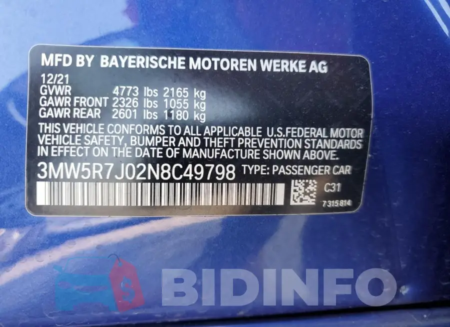 3MW5R7J02N8C49798 Photo# 12