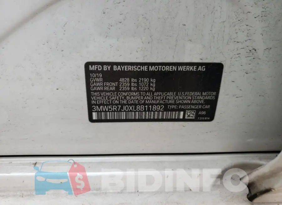 3MW5R7J0XL8B11892 Photo# 13