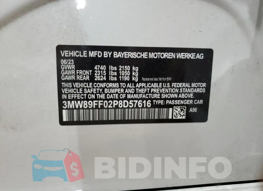 3MW89FF02P8D57616 Photo# 12