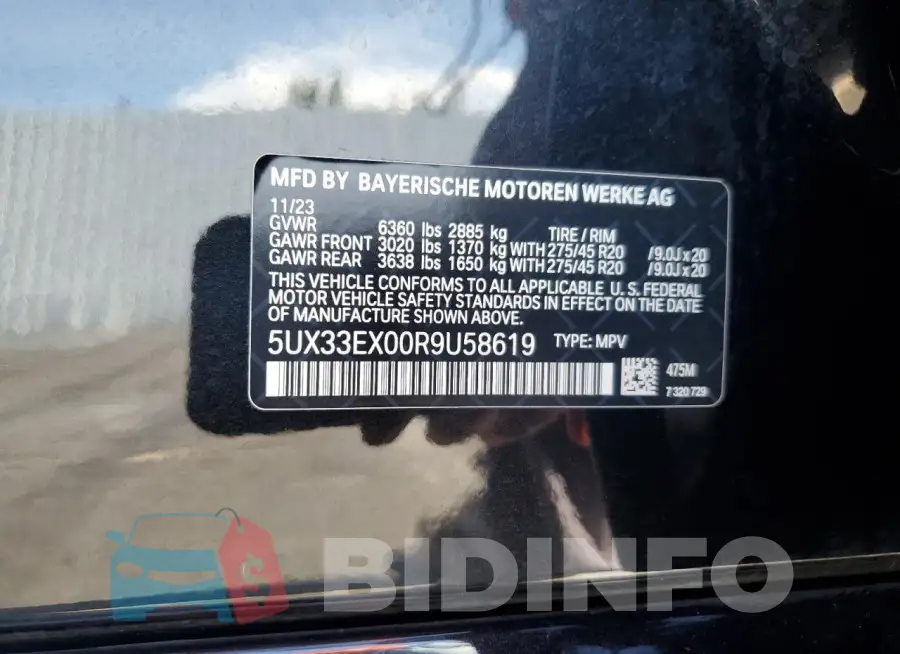 5UX33EX00R9U58619 Photo# 13