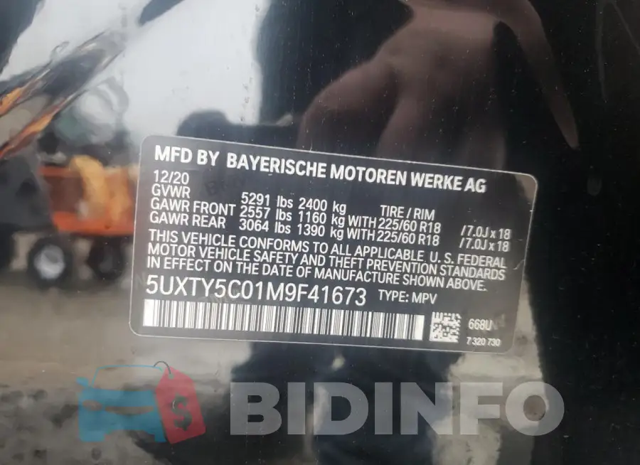 5UXTY5C01M9F41673 Photo# 12