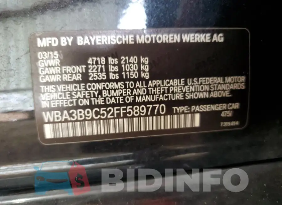 WBA3B9C52FF589770 Photo# 13