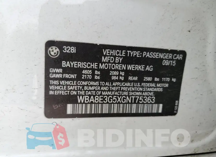WBA8E3G5XGNT75363 Photo# 12