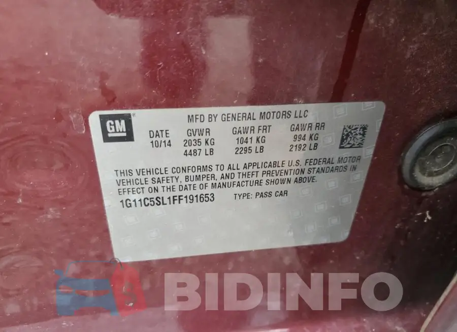 1G11C5SL1FF191653 Photo# 12