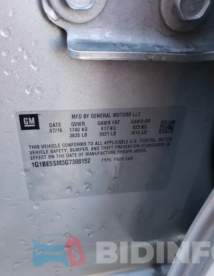 1G1BE5SM3G7308152 Photo# 12