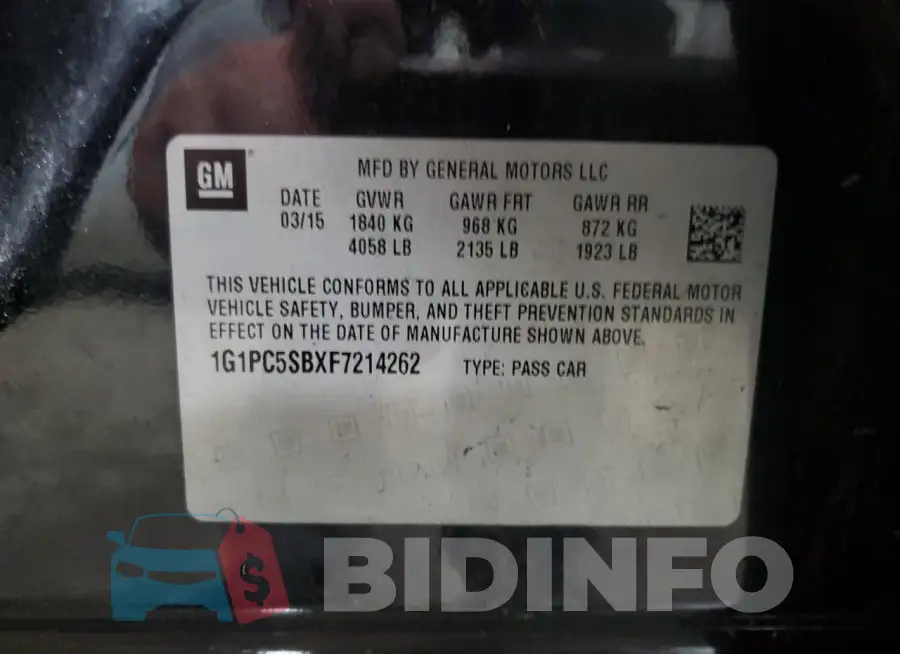 1G1PC5SBXF7214262 Photo# 12