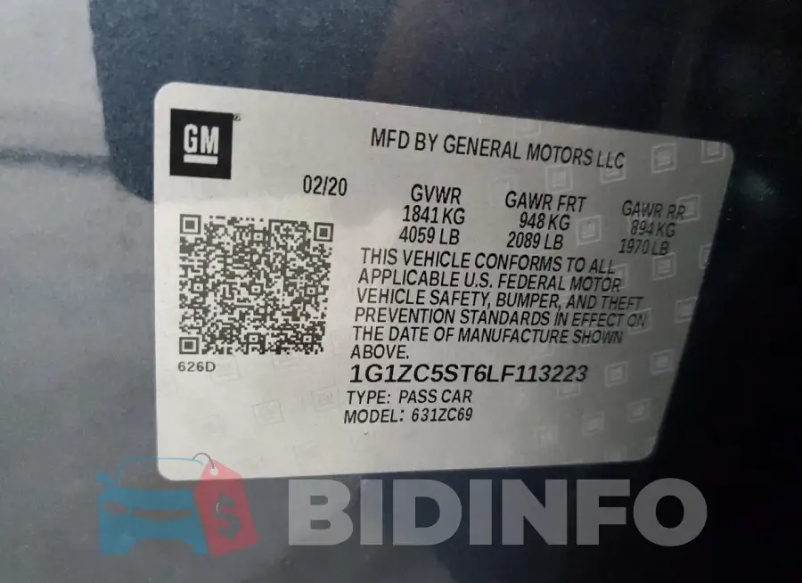 1G1ZC5ST6LF113223 Photo# 12
