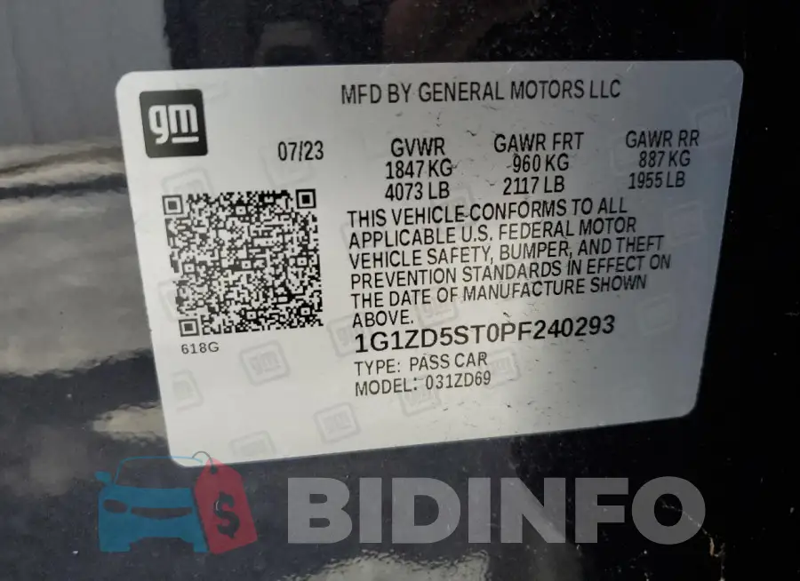 1G1ZD5ST0PF240293 Photo# 13