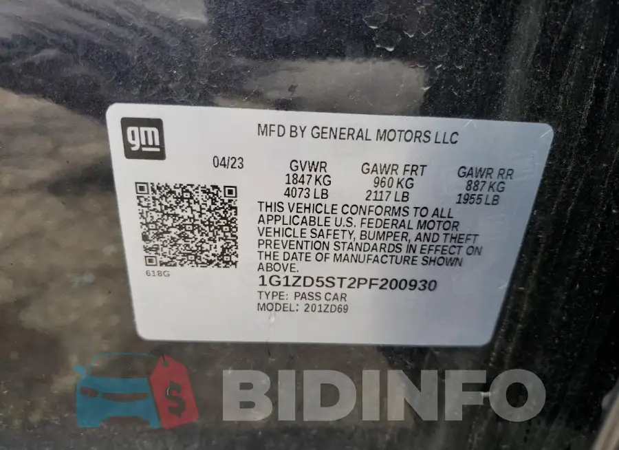 1G1ZD5ST2PF200930 Photo# 13