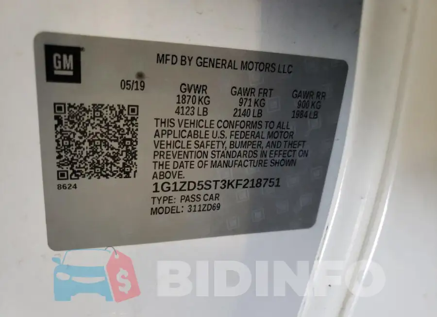 1G1ZD5ST3KF218751 Photo# 13