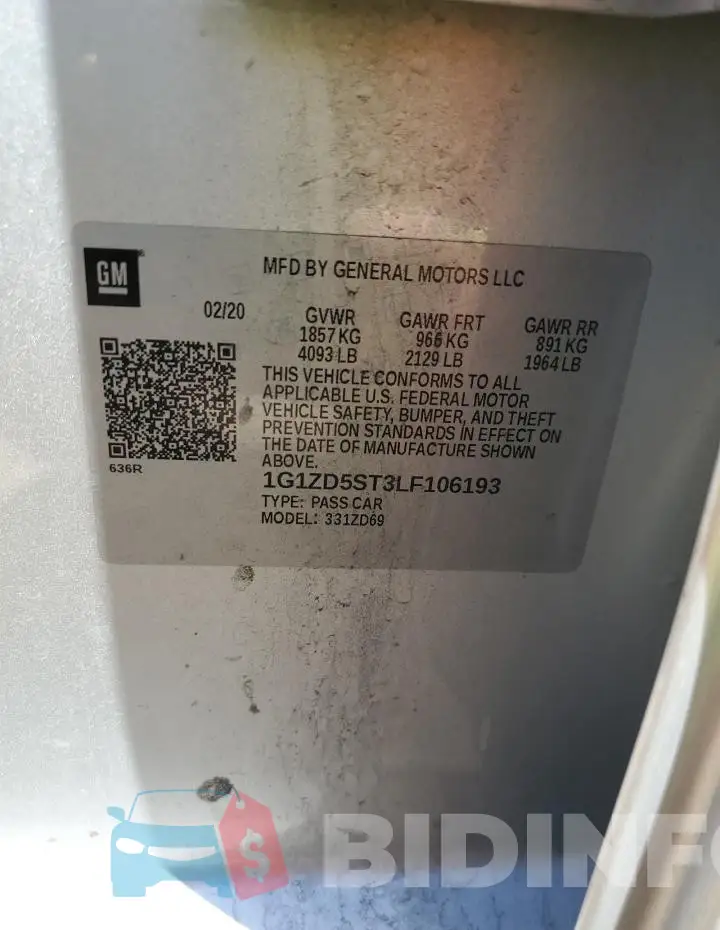 1G1ZD5ST3LF106193 Photo# 12