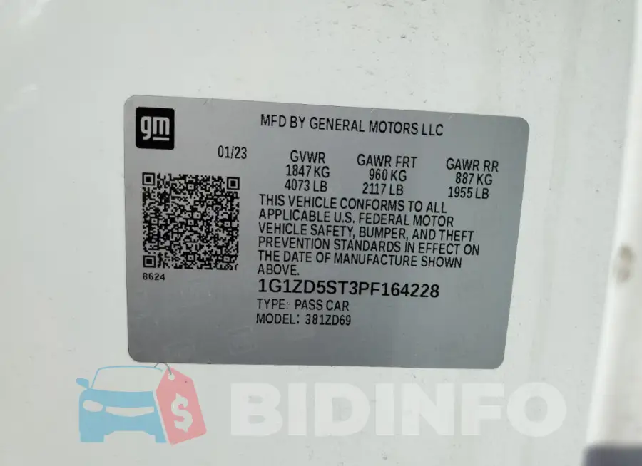 1G1ZD5ST3PF164228 Photo# 13