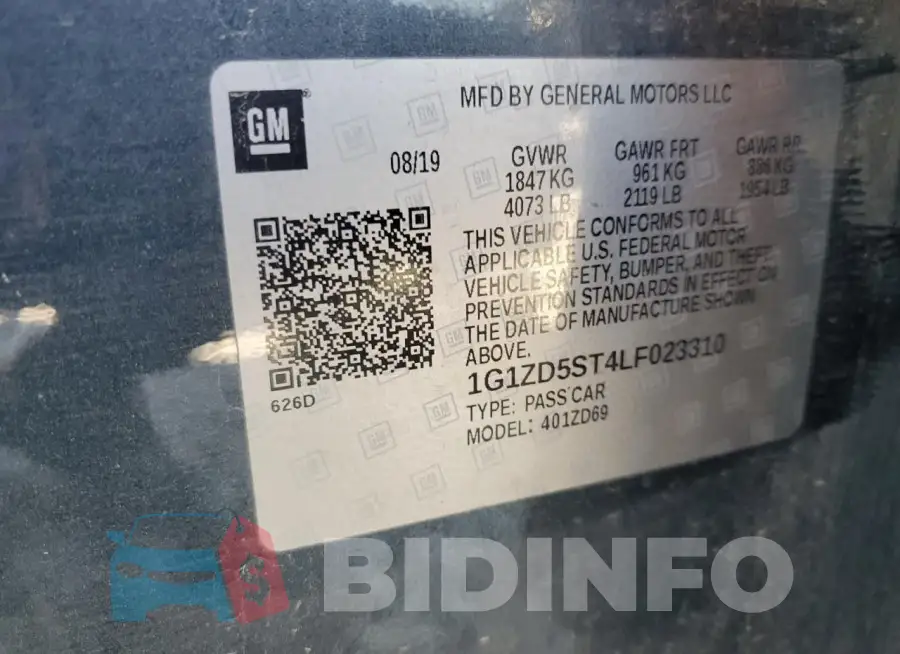 1G1ZD5ST4LF023310 Photo# 13