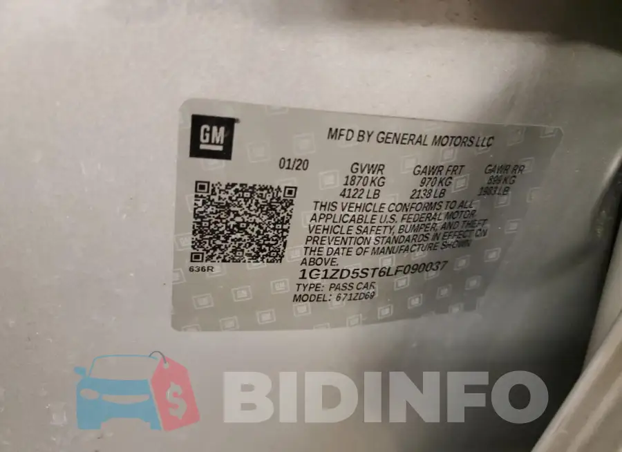 1G1ZD5ST6LF090037 Photo# 12