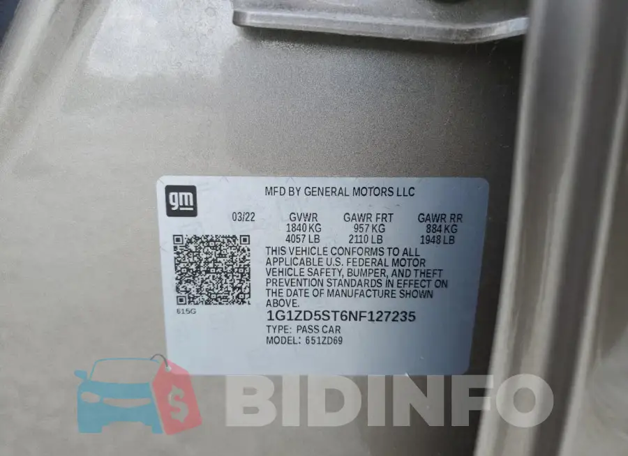 1G1ZD5ST6NF127235 Photo# 12