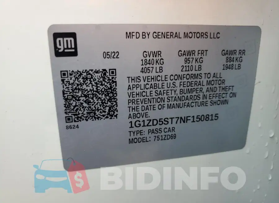 1G1ZD5ST7NF150815 Photo# 12