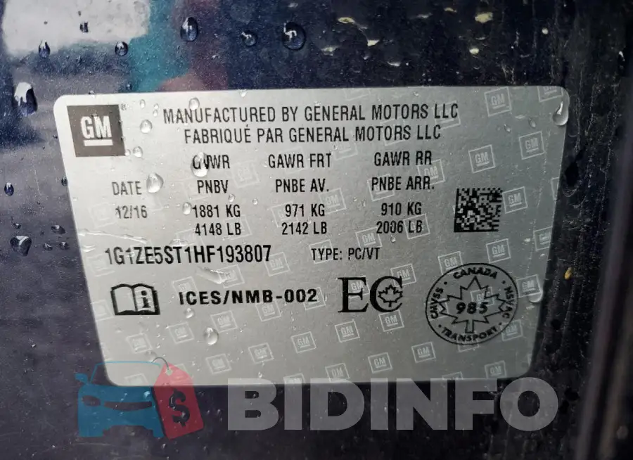 1G1ZE5ST1HF193807 Photo# 12
