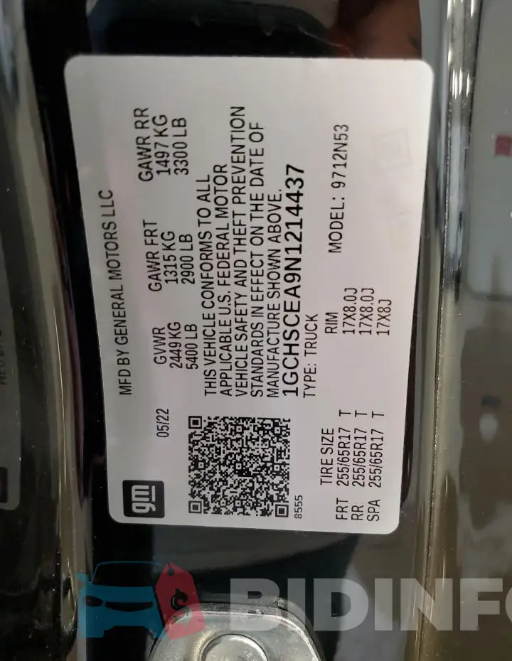 1GCHSCEA9N1214437 Photo# 13