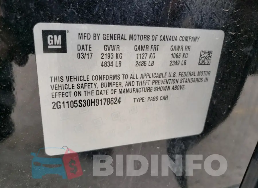 2G1105S30H9178624 Photo# 13